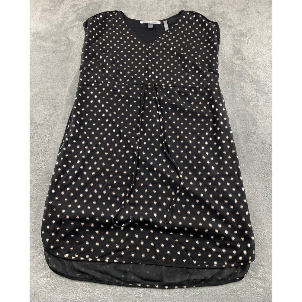 Collective Concepts A Pea in the Pod Maternity Dress Black Gold Polka Dot S